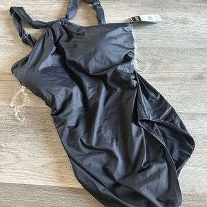 Stylish Black One-Piece Swimsuit Ralph Lauren Size 18W